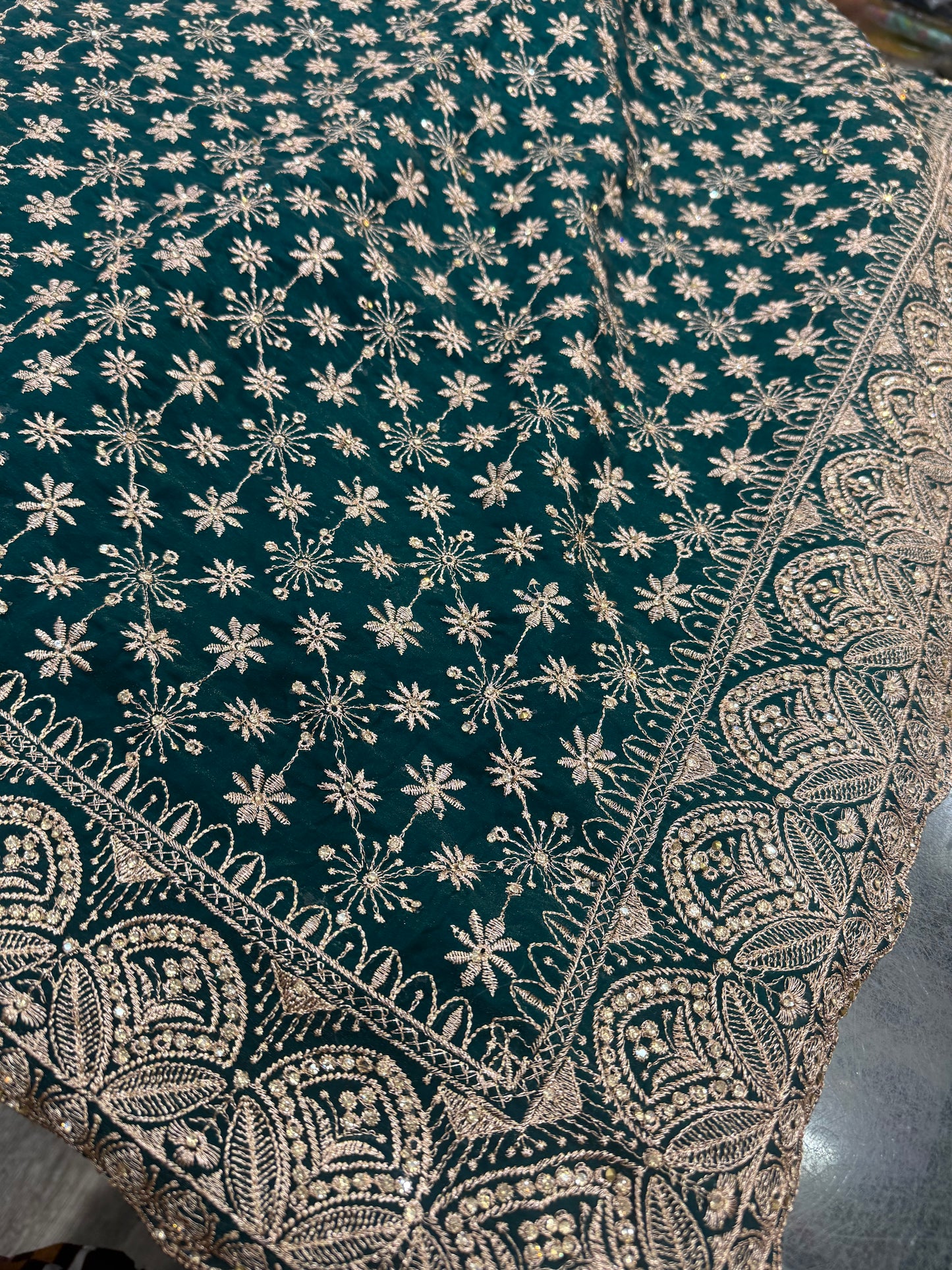 Beautiful designer fully embroidered Jimmy Choo saree