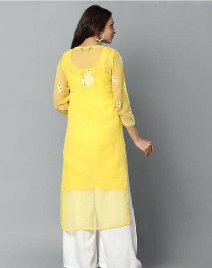 Beautiful designer lucknowi Embroidery Kurti with plazo