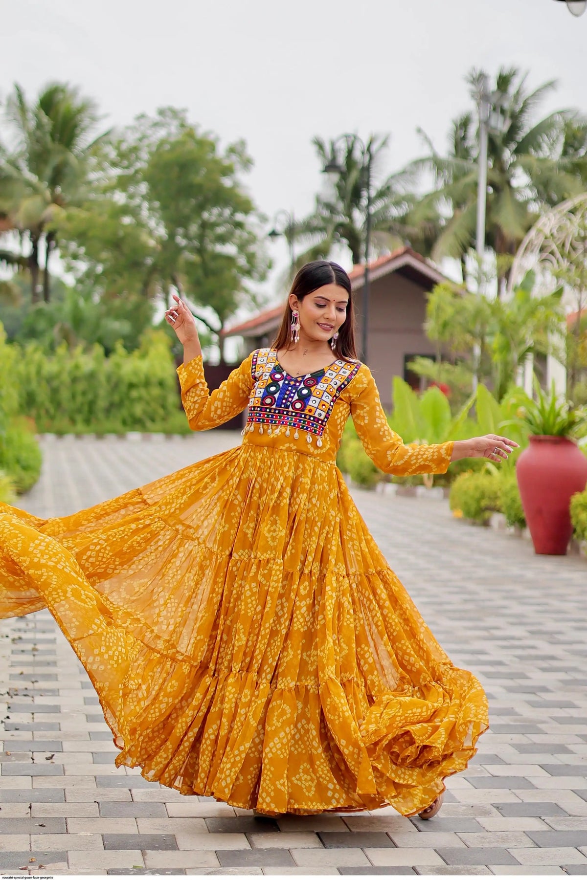NAVRATRI SPECIAL GOWN FAUX GEORGETTE
