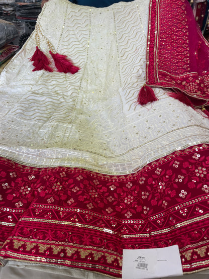 Beautiful designer lucknowi unstitched lengha