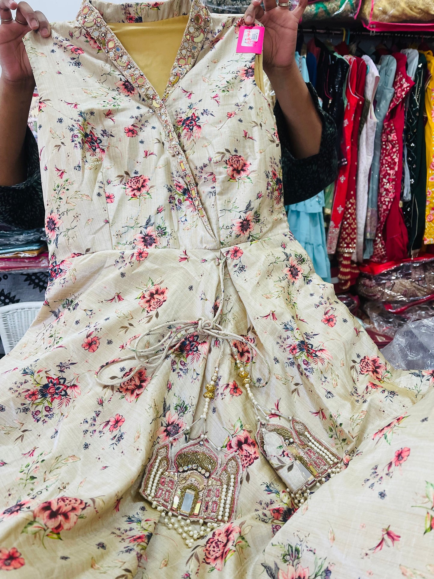 Beautiful designer floral indo western look gown