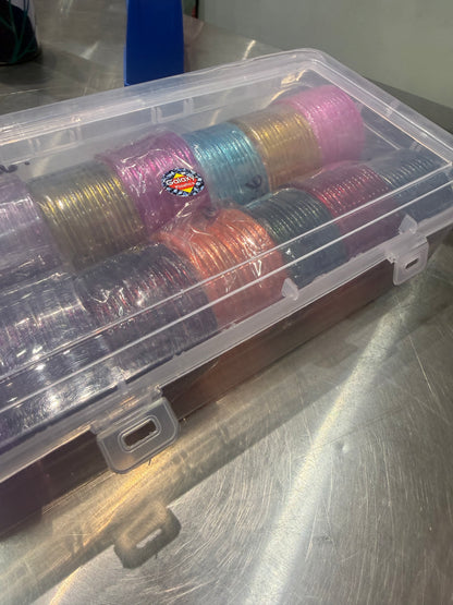 Beautiful designer jelly bangle set with box