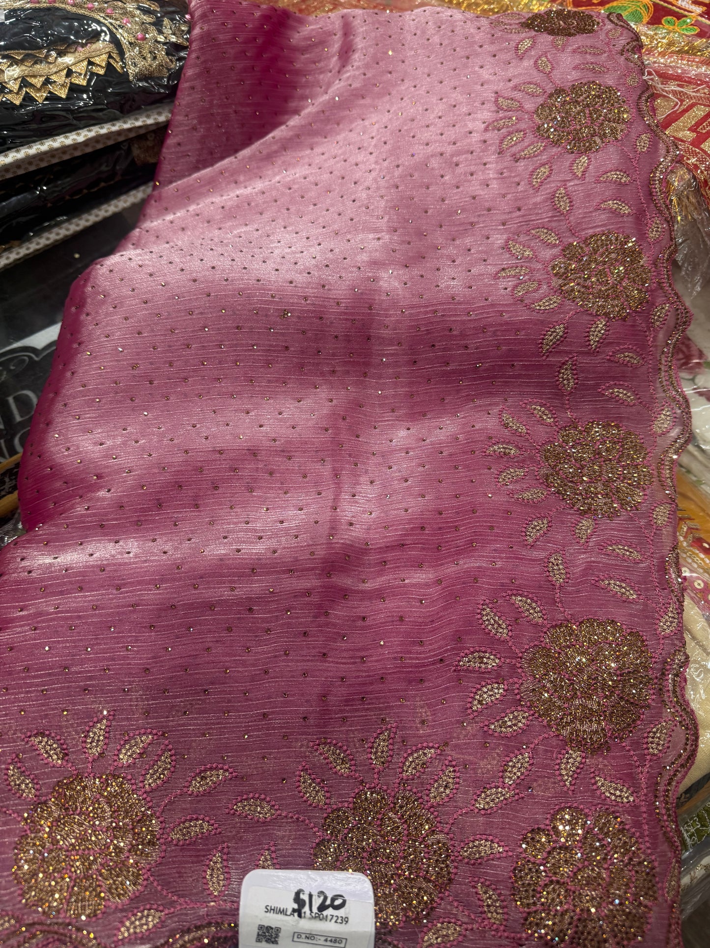 Beautiful designer fully embroidery saree