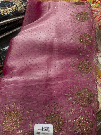 Beautiful designer fully embroidery saree