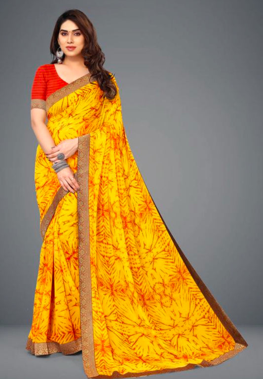 Beautiful designer printed saree