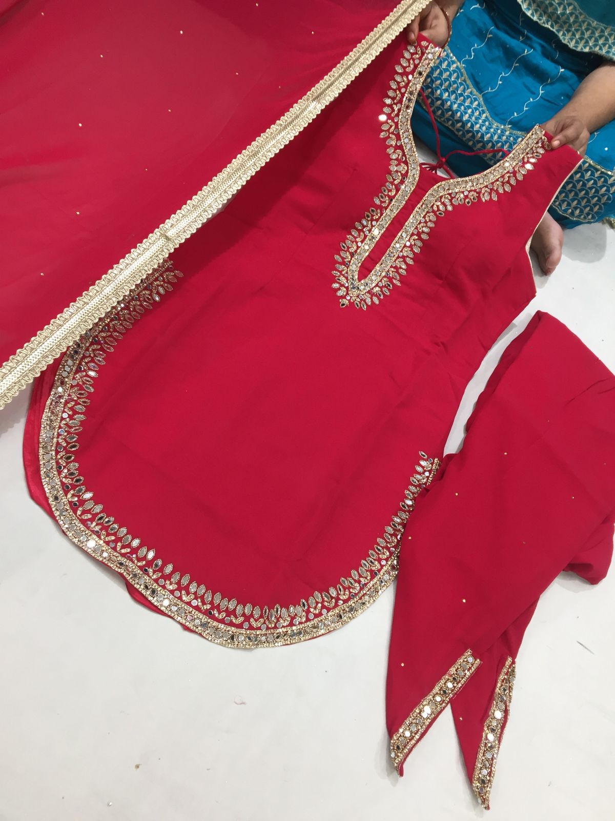 Beautiful designer dhoti patiala suit