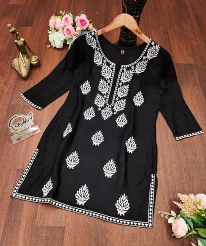 Beautiful designer Kashmiri embroidery short Kurti