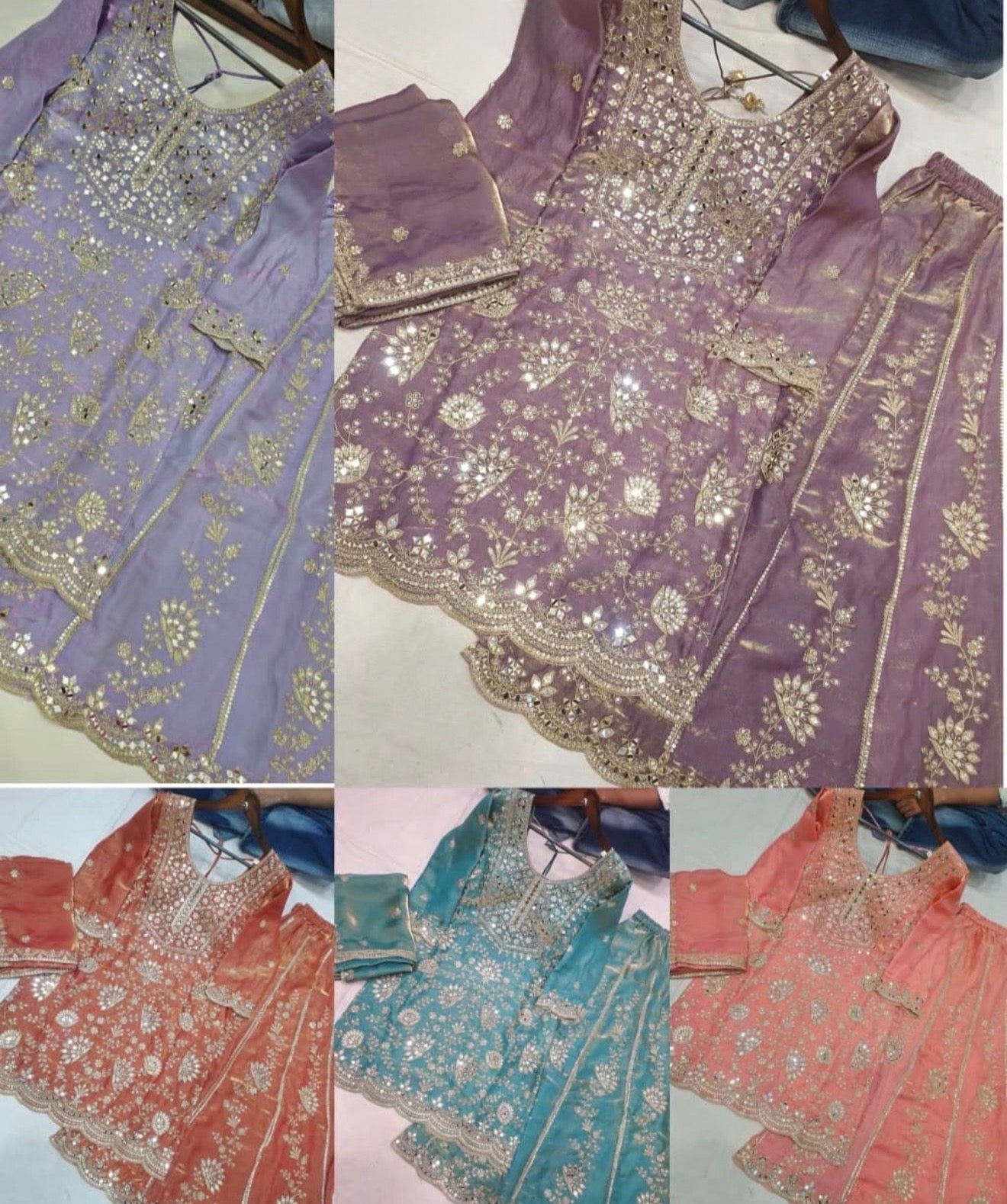 Beautiful designer plazo suit