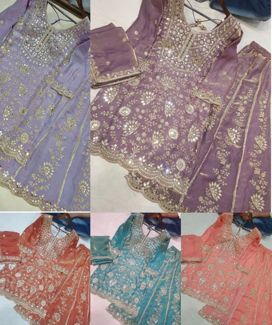 Beautiful designer plazo suit