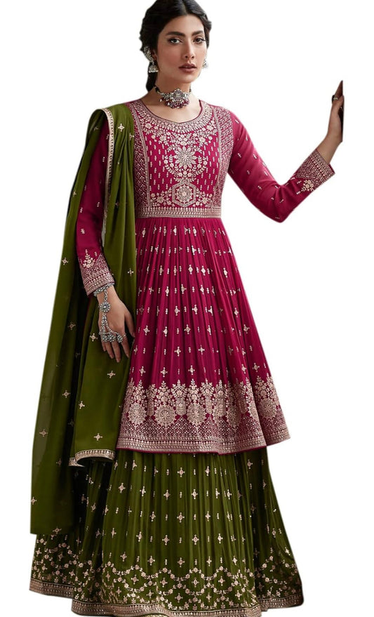 Beautiful designer long top lengha choli