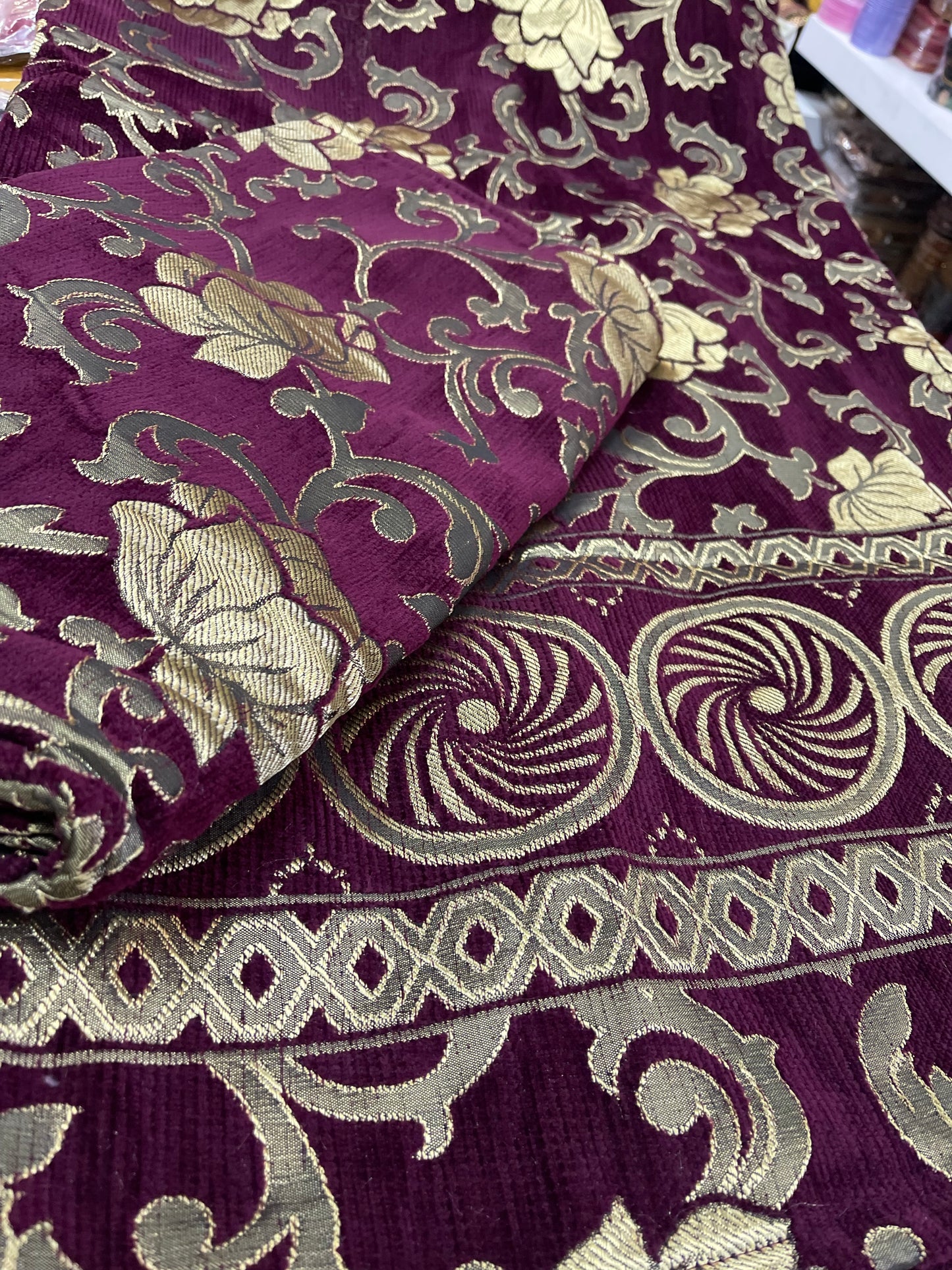 Beautiful designer velvet bedspread with matching pillowcases