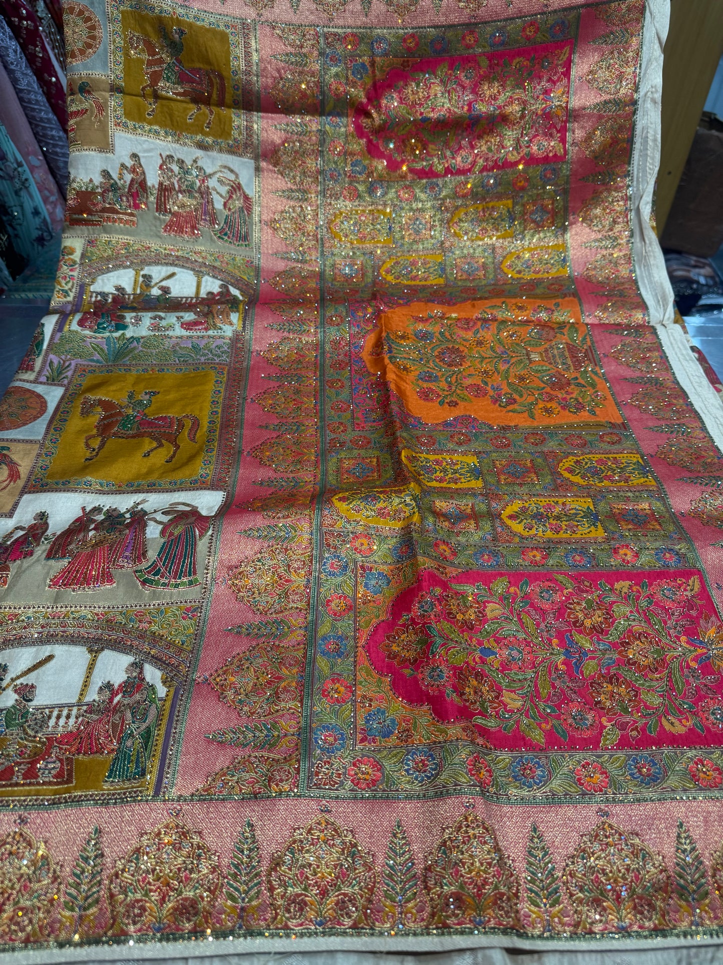 Beautiful designer Pure Kanni Silk Woven Sarees with Sabysachi Border