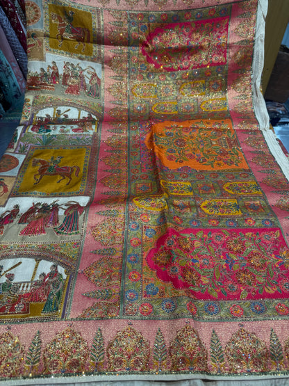Beautiful designer Pure Kanni Silk Woven Sarees with Sabysachi Border