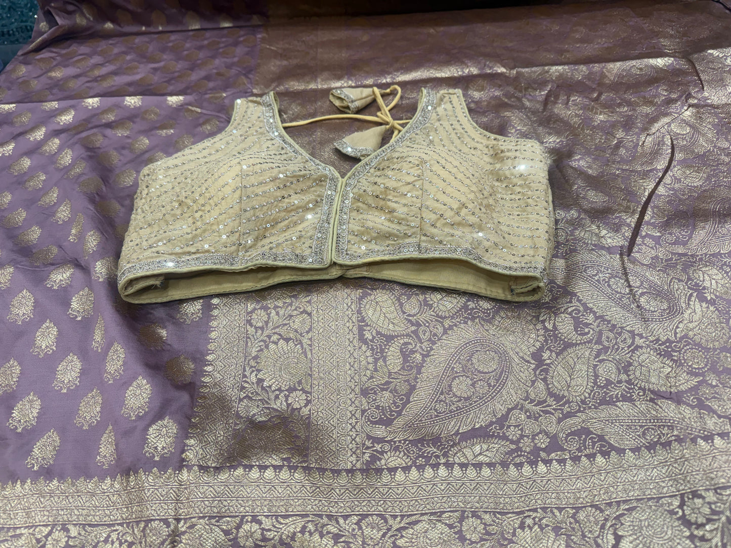 Beautiful designer silk saree with readymade blouse