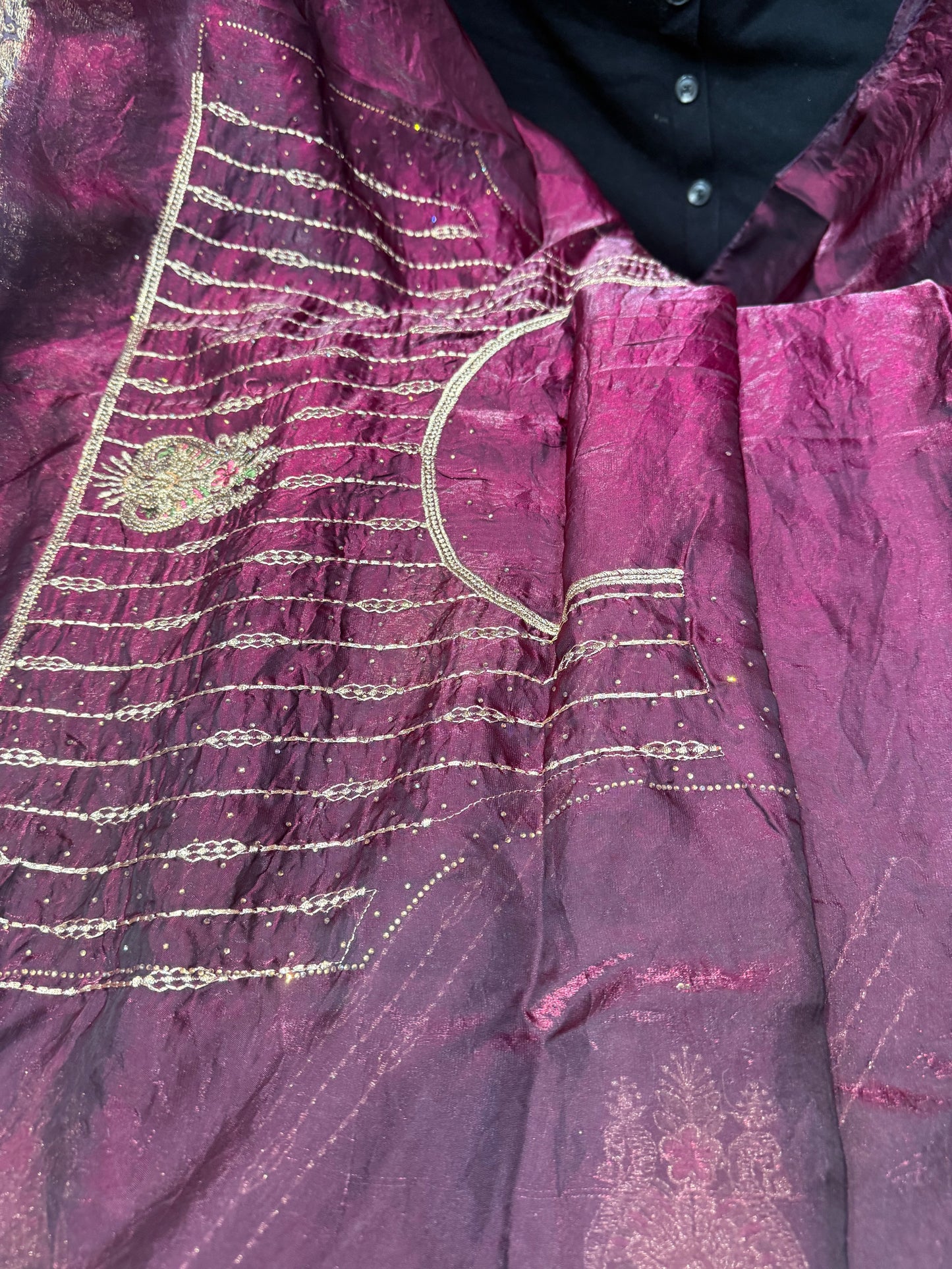 Beautiful designer fully embroidered Jimmy Choo saree