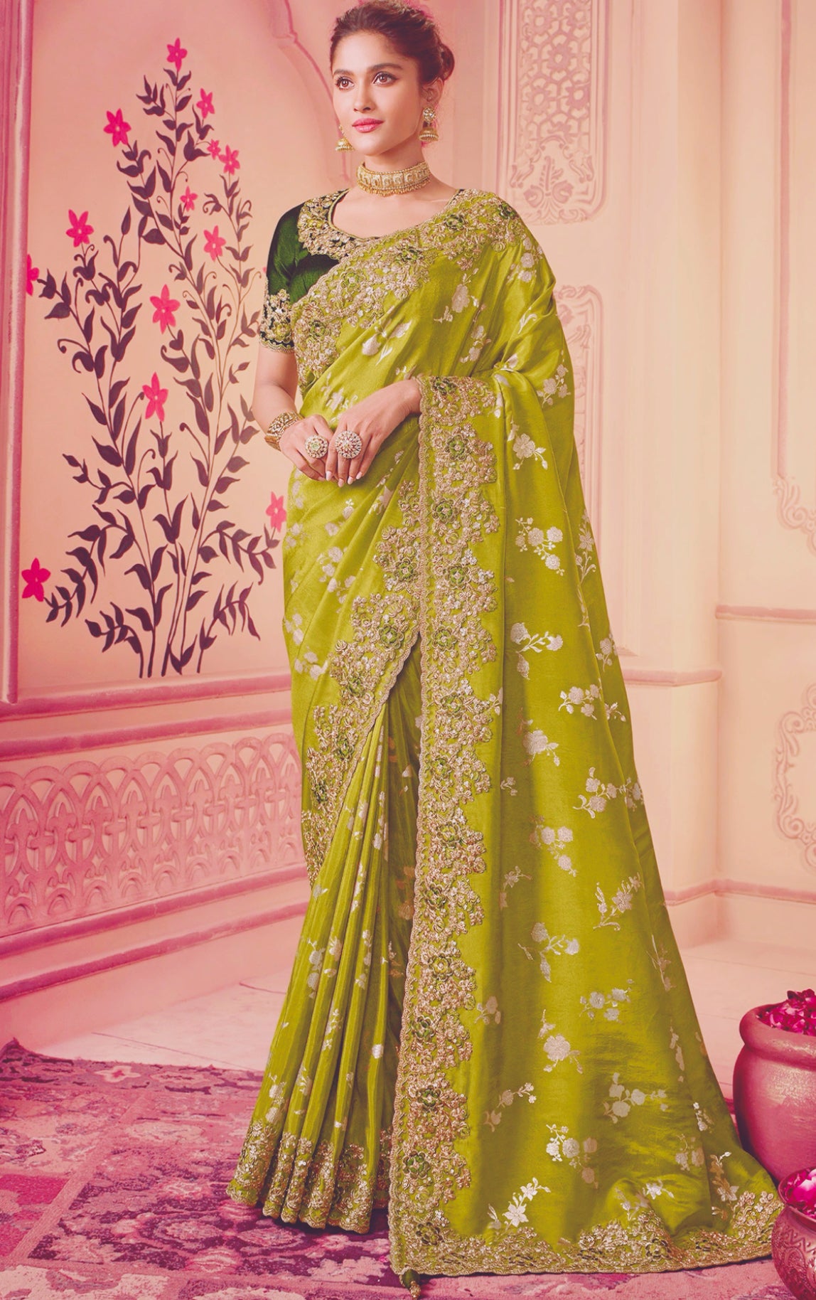 Beautiful designer Silk Designer Contemporary Style Saree