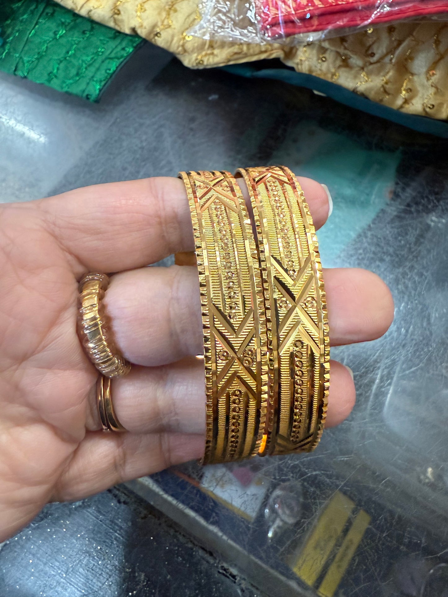 Beautiful gold plated bangles