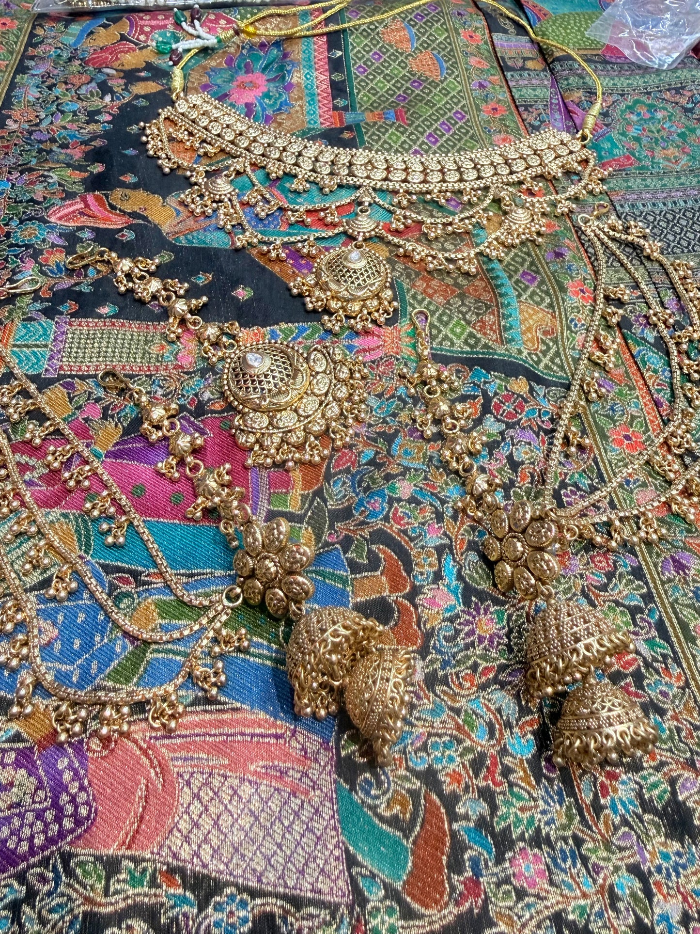Beautiful designer gold plated necklace set