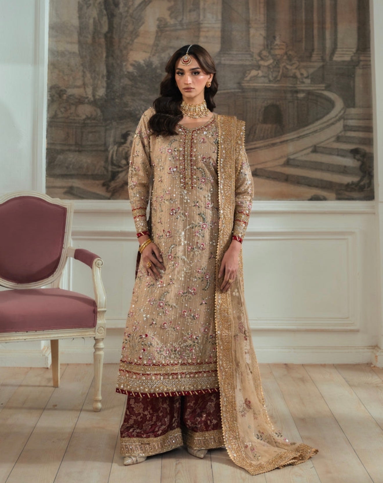 Beautiful designer plazo suit