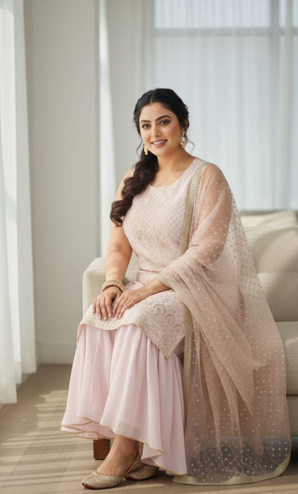 Beautiful designer sharara suit