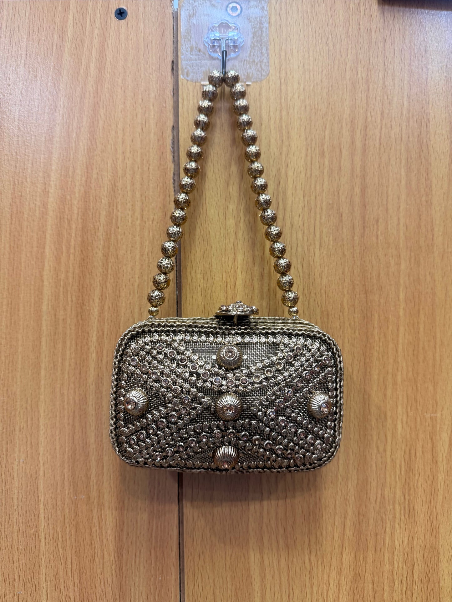 Beautiful designer mini metal clutch