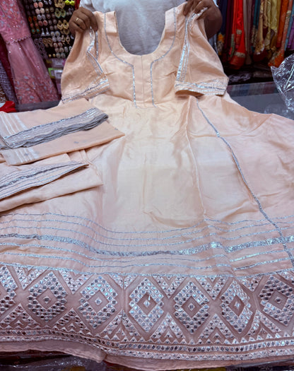 Beautiful designer flare top with farashi salwar suit