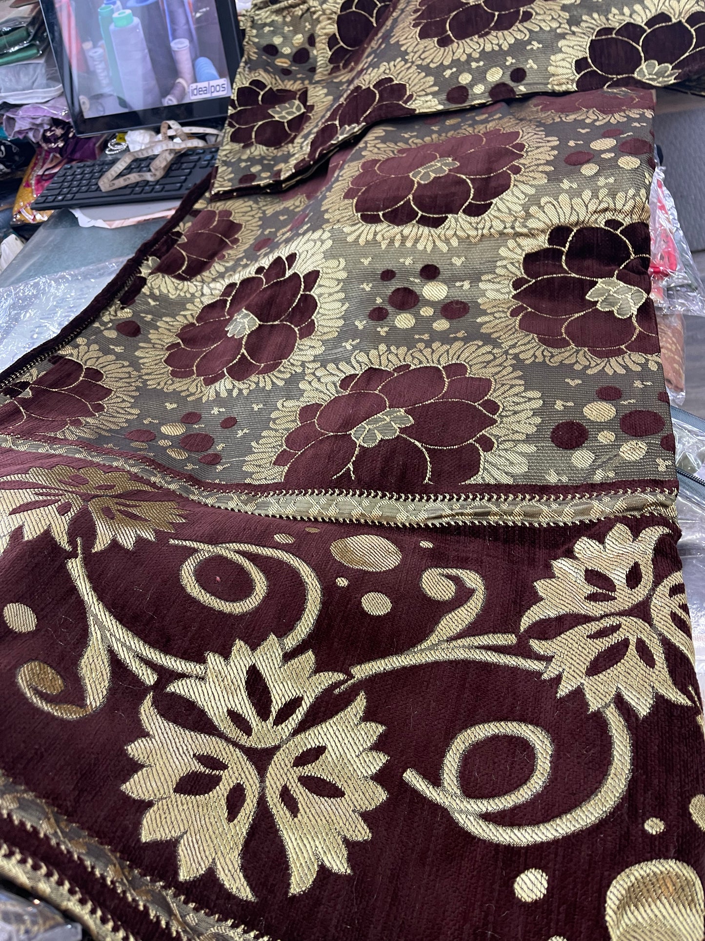 Beautiful designer velvet bedspread