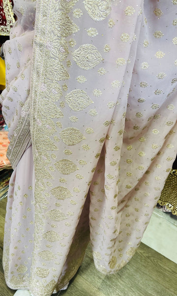Beautiful designer embroidery saree