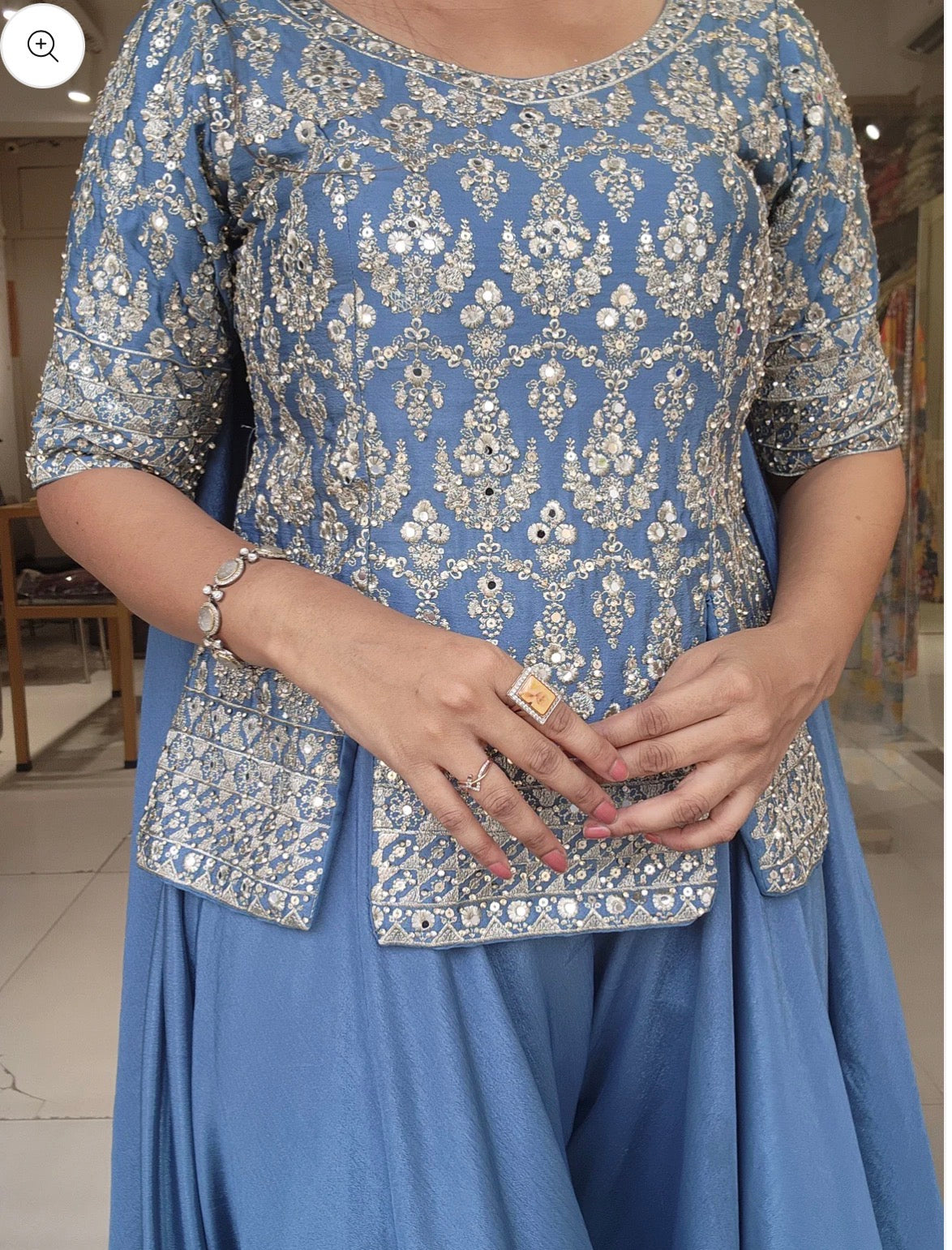 Beautiful designer plazo suit