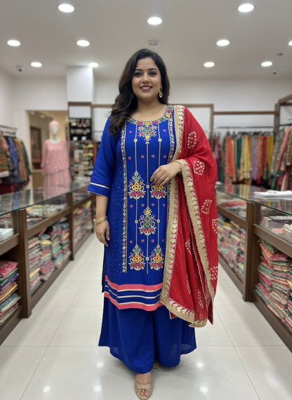 Beautiful designer plazo suit