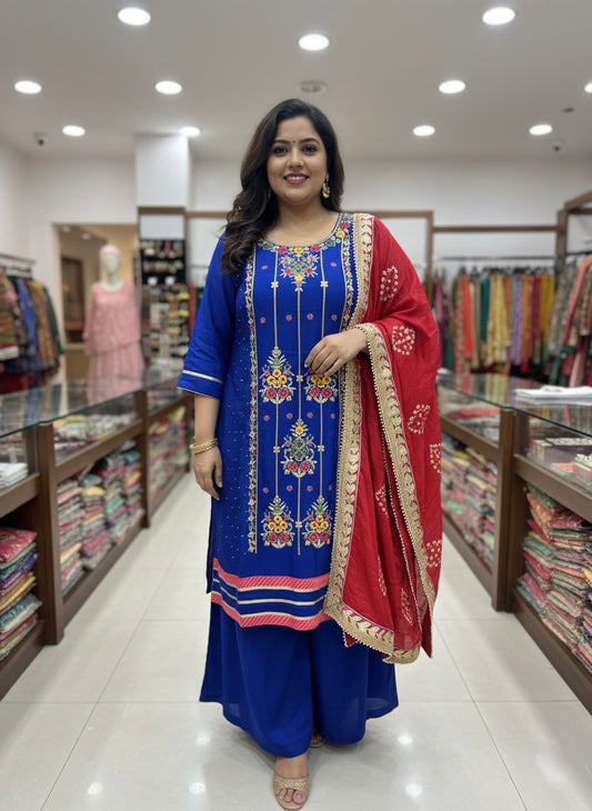 Beautiful designer plazo suit