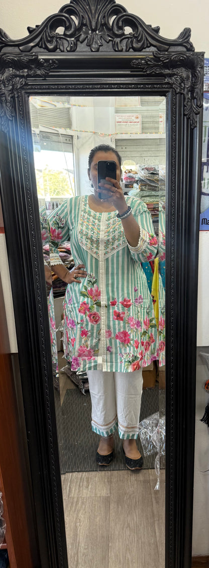 Beautiful designer embroidery coord set