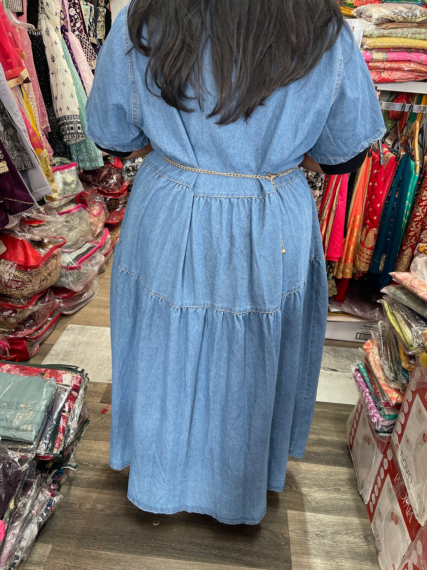 Beautiful designer denim dress