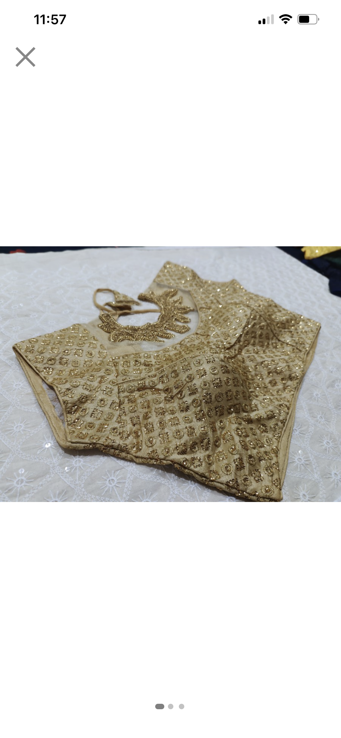 Beautiful designer hand embroidery readymade blouse