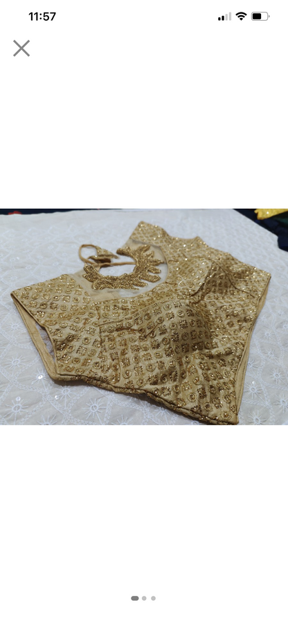 Beautiful designer hand embroidery readymade blouse