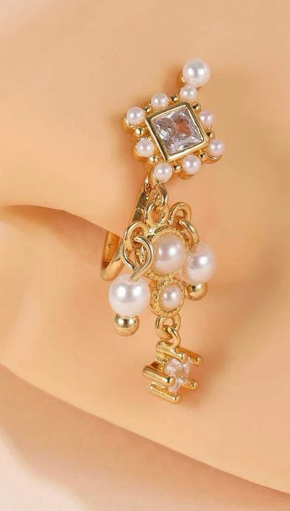 Beautiful designer marthi style nose ring