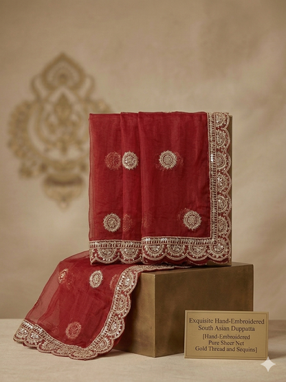 Beautiful designer bridal dupatta