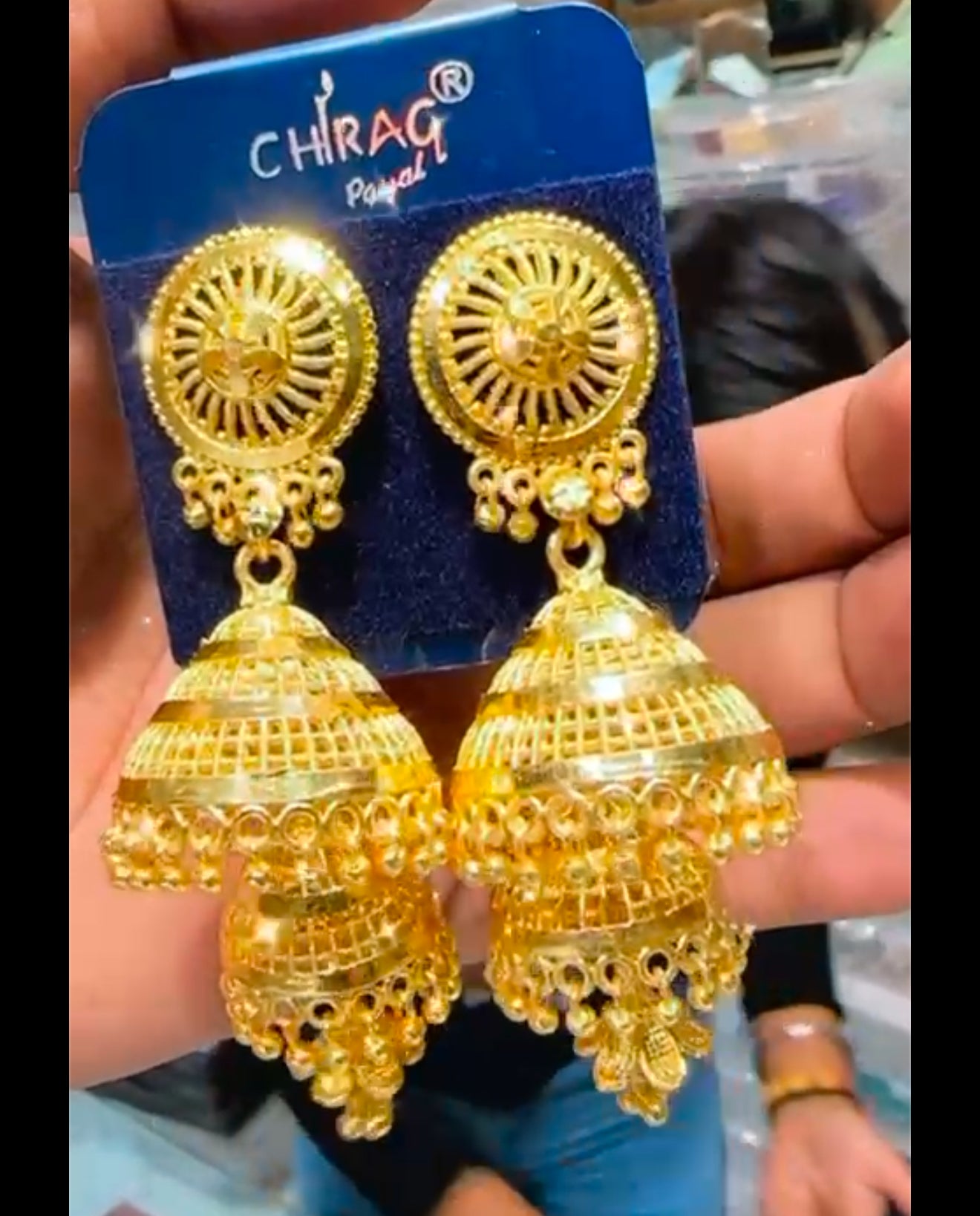 Beautiful gold plated jhumka