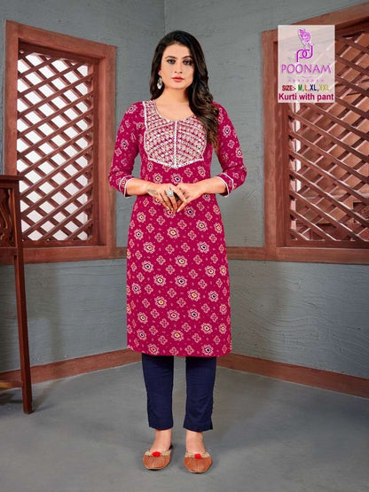 Beautiful designer kurti with pants