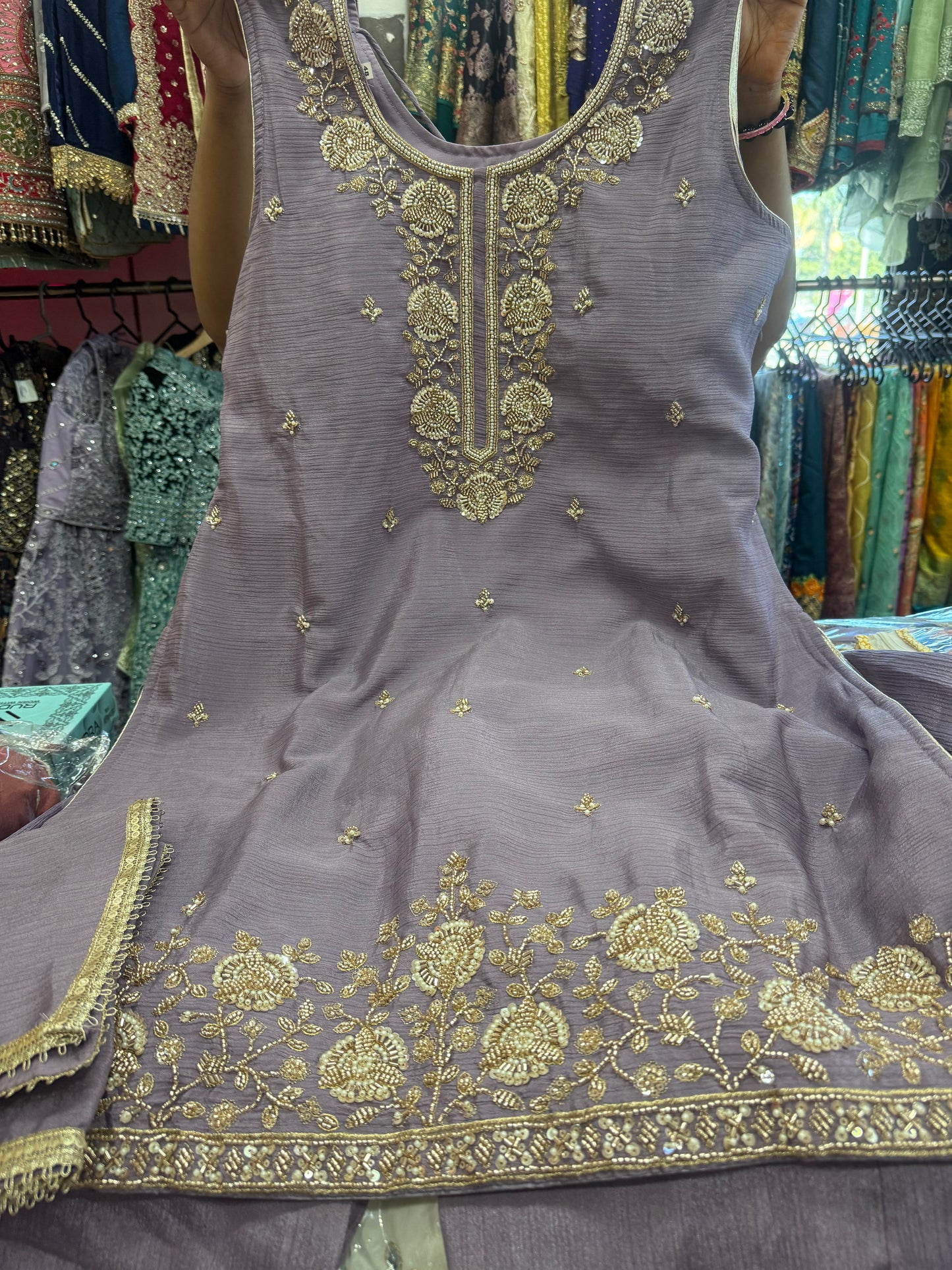 Beautiful designer plazo suit