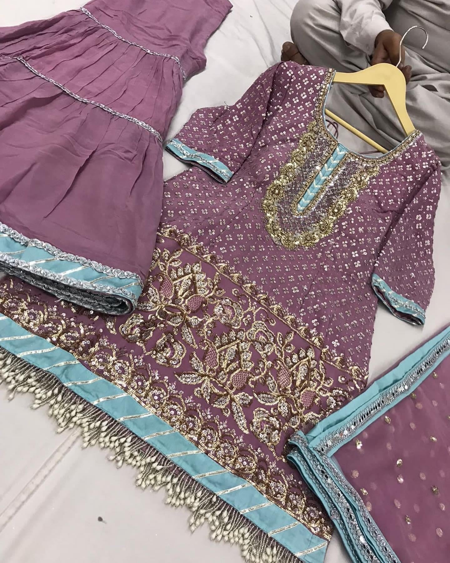 Beautiful designer sharara suit