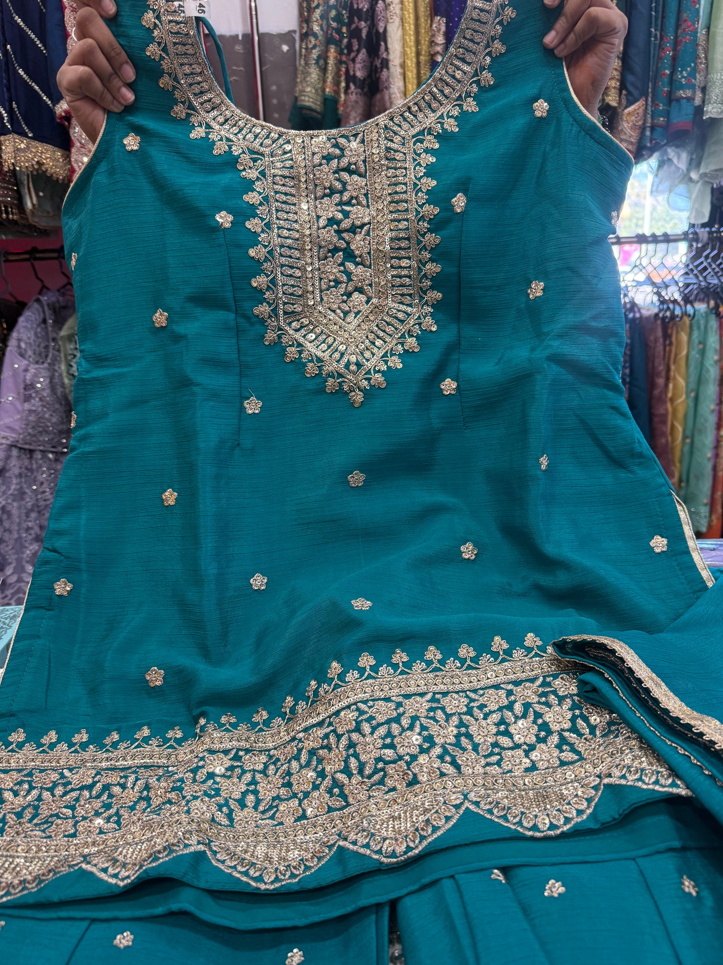 Beautiful designer plazo suit