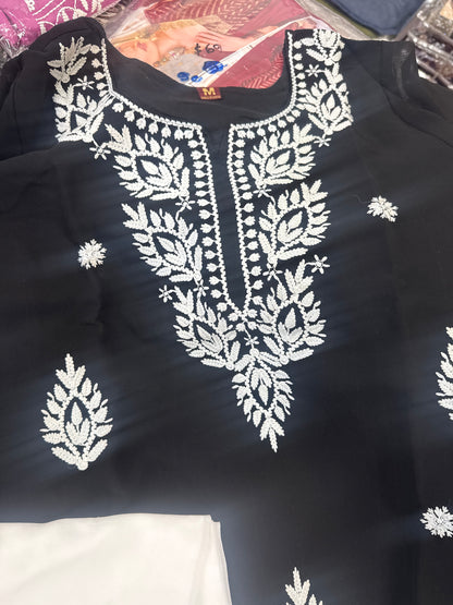 Beautiful designer lucknowi Embroidery plazo suit