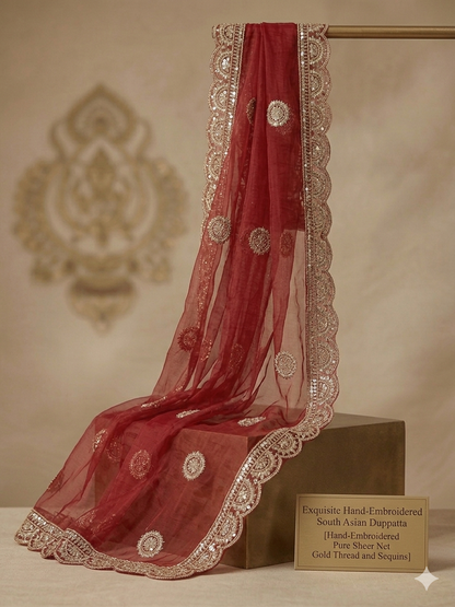 Beautiful designer bridal dupatta