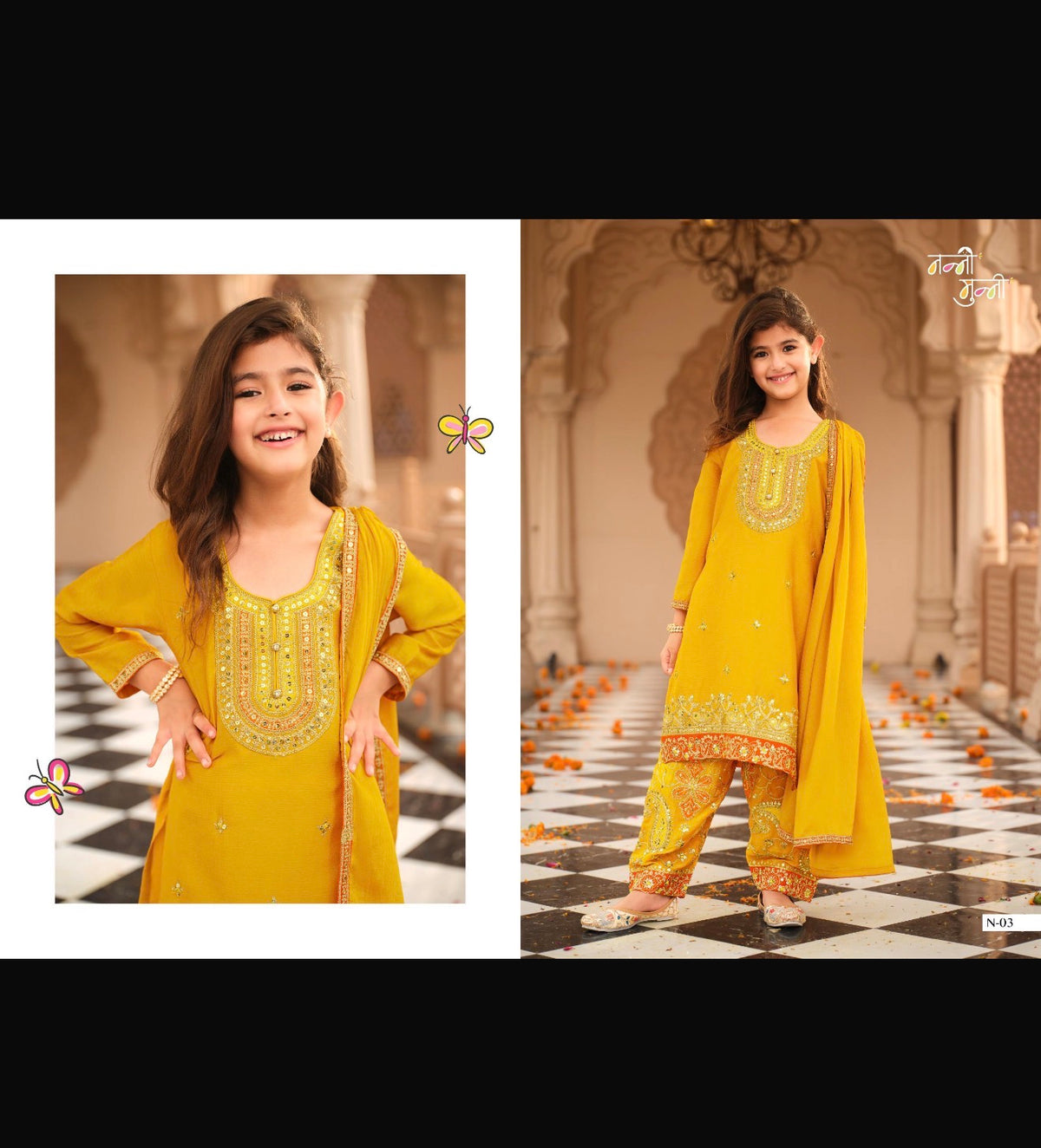 Beautiful designer Punjabi patiala suit for kids