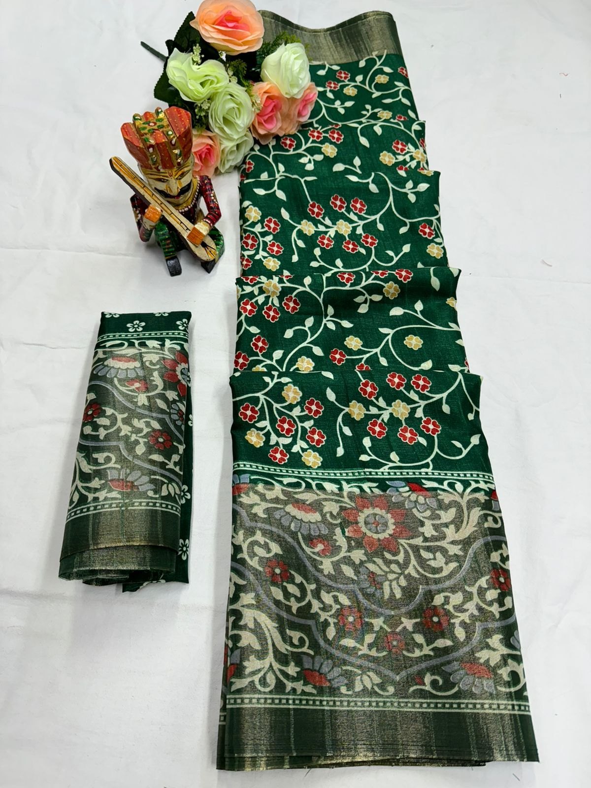 Beautiful designer geogrette floral saree