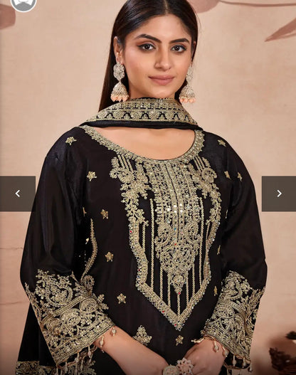 Beautiful designer Pakistani style plazo suit