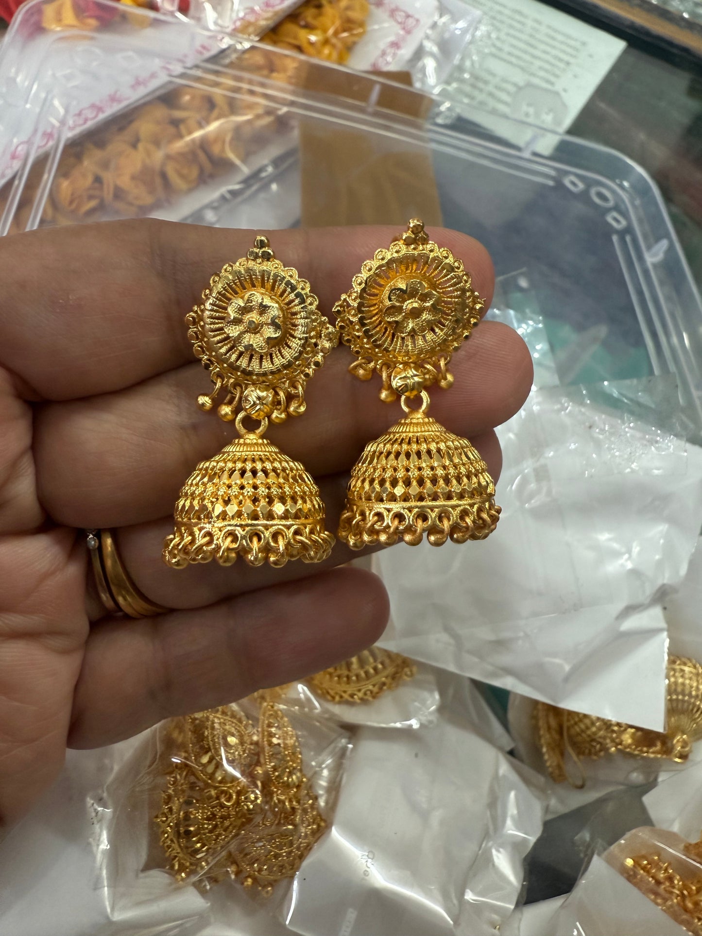 Beautiful designer gold plated jhumki