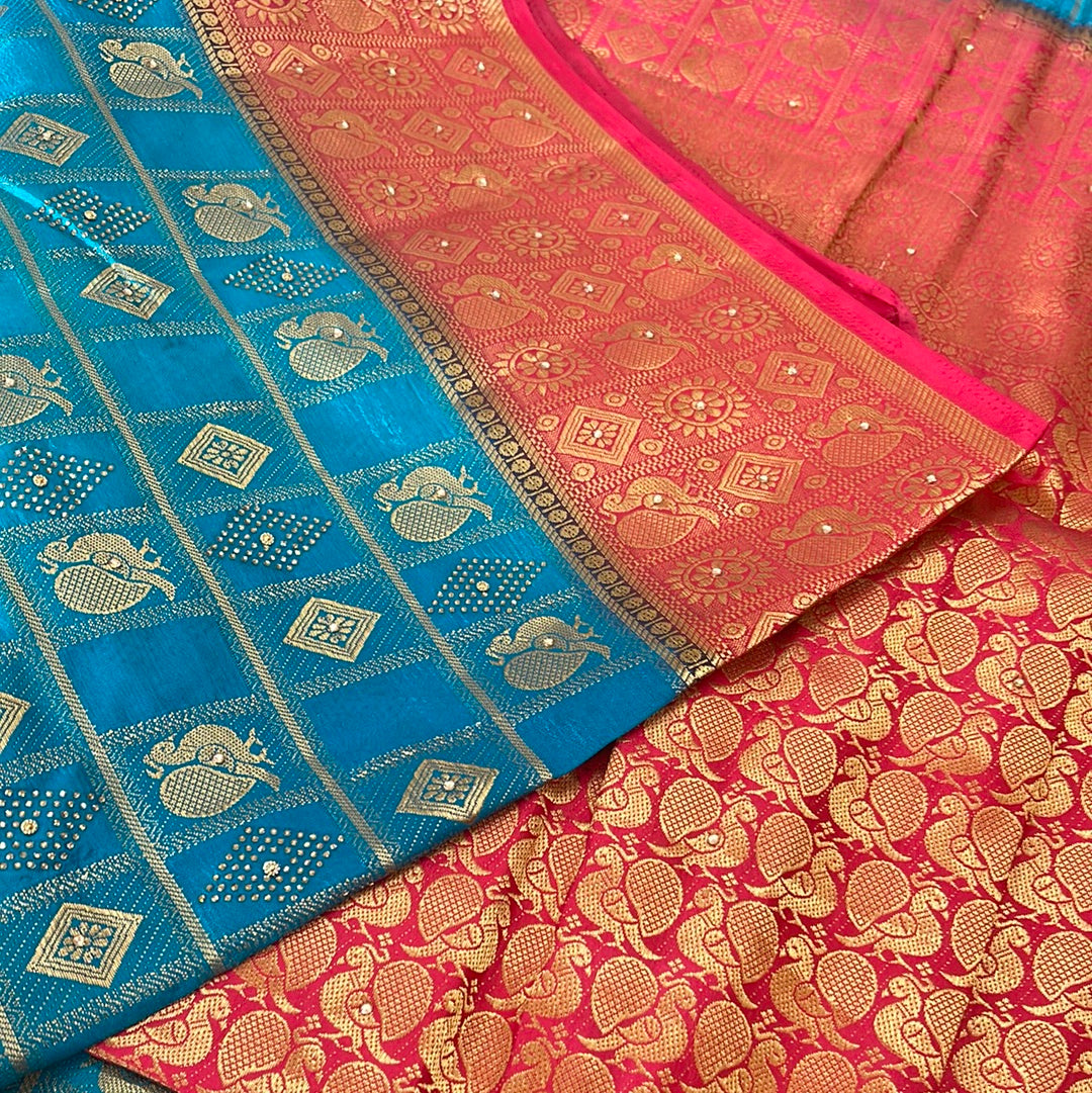 Beautiful designer box silk saree