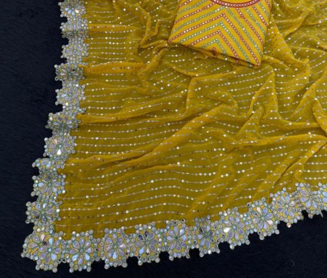 Beautiful designer saree with readymade blouse